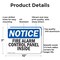 Signmission Fire Alarm Control Panel Inside OSHA Notice Sign, Aluminum, 10in W x 7in L, 2PK OS-2PACK-NS-A-710-L-12519 - alternate 2
